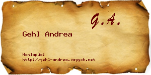 Gehl Andrea névjegykártya