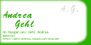 andrea gehl business card